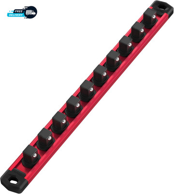 Magnetic Socket Organizer 1/2-Inch Drive Aluminum Alloy Sockets Rail Heavy Duty