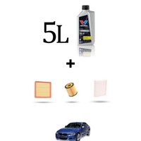Hoffcar Wartungskit 3 Filter Und 5L ÖL FüR BMW Serie 3 (F30, F80, F31) 320Ix 13