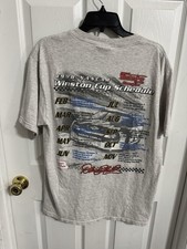 Vintage NASCAR Shirt Size L Grey Short Sleeve Dale Earnhardt 1998 Winston Cup