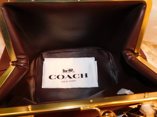 NWT COACH CBR51 LARGE  OVERSIZED KISSLOCK SHOULDER CLUTCH BAG    *FREE SHIPPING - Picture 8 of 11