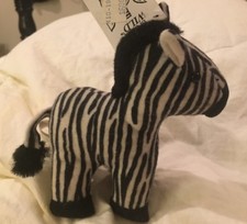 ZEBRA Plush/Toy Vtg 1994 WILDLIFE ARTISTS Stuffed  Small Of The Wild  6.5  MINT