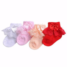 New Fashion Bow Lace Baby Socks Newborn Cotton Baby Girls Sock Cute Toddler Sock