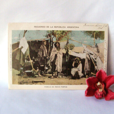 alte AK Argentinien Buenos Aires um 1901 Familia Indios Pampas / ev 266(59)