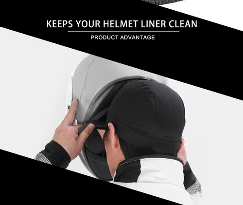 WOSAWE Summer Thin Moisture Wicking Cooling Skull Cap Inner Liner Helmet Beanie - Picture 9 of 16