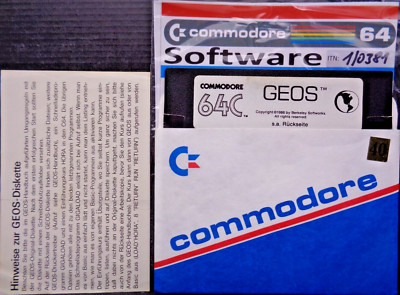 COMMODORE 64/128 -- 64C GEOS, DRUCKERTREIBER, HORA, GIGALOAD (COMMODORE - DISK)