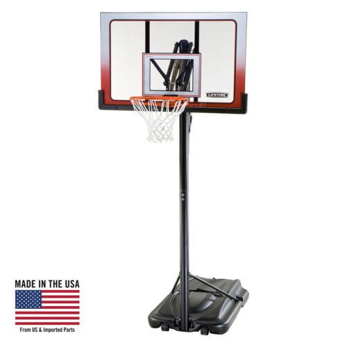 Basketball Hoop 52&#034; Portable System Adjustable Height Outdoor Game Play Court