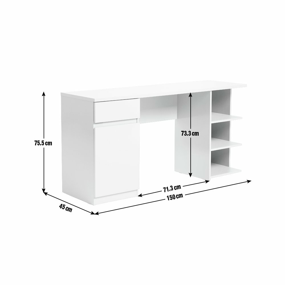 Jenson 1 Drawer Pedestal Desk Grey eBay