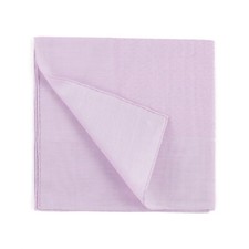 Zilli Monogram Patterned Lilac Pink Woven Superfine Cotton Pocket Square
