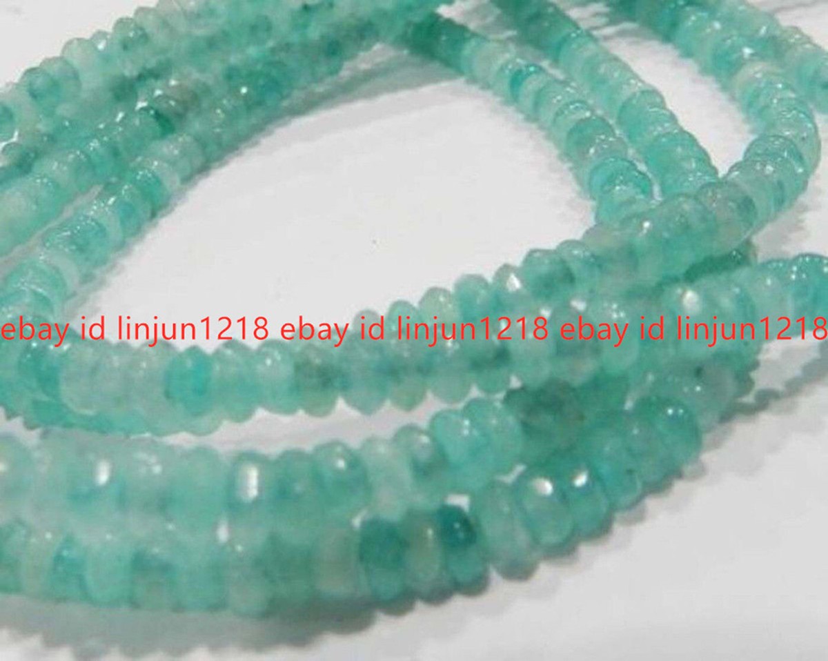 Gemme Abaco Blu Acquamarina Brasiliana Sfaccettate 2x4 Mm - Foto 4