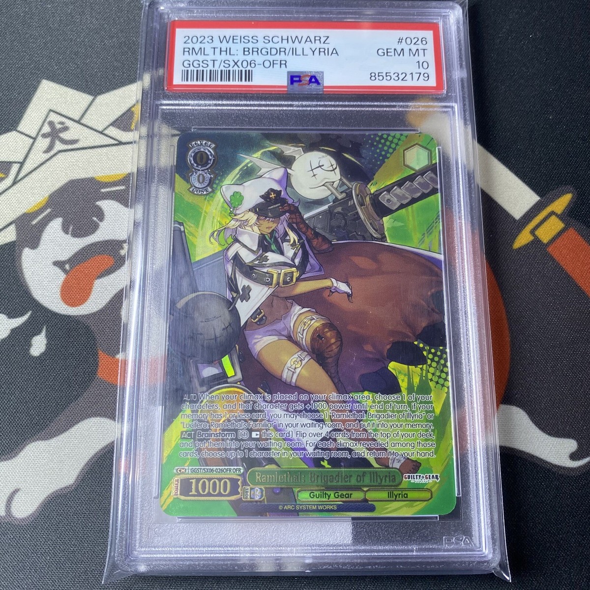 PSA 10 Ramlethal Brigadier Of Illyria OFR Guilty Gear Weiss