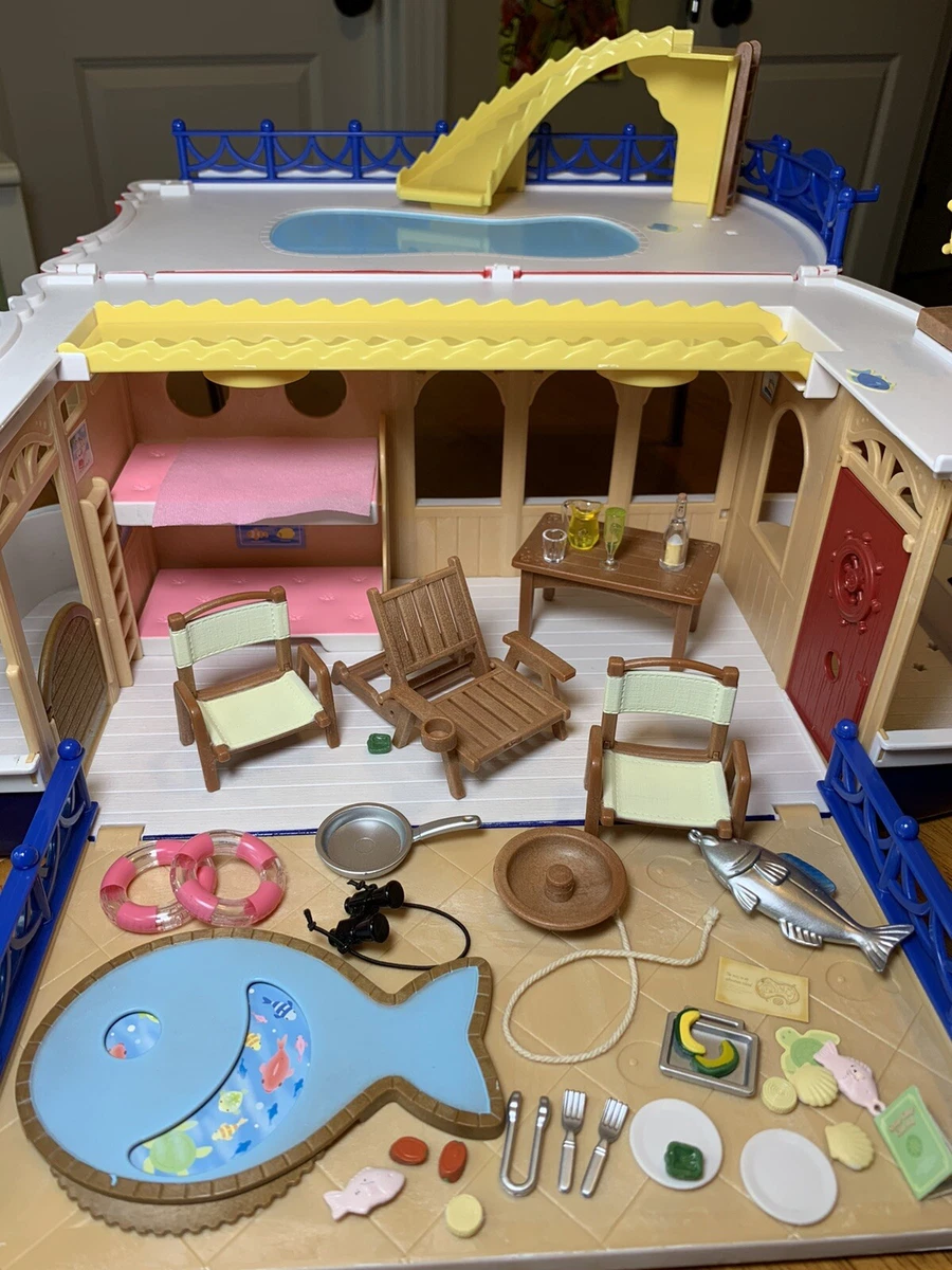Sylvanian Families Calico Critters Seaside Cruiser House Boat Fits