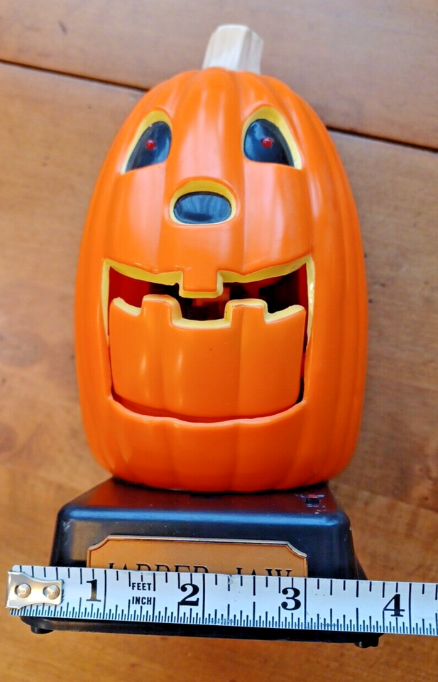 Vintage Halloween Jabber Jaw Jack O Lantern Repeating Talking 1998