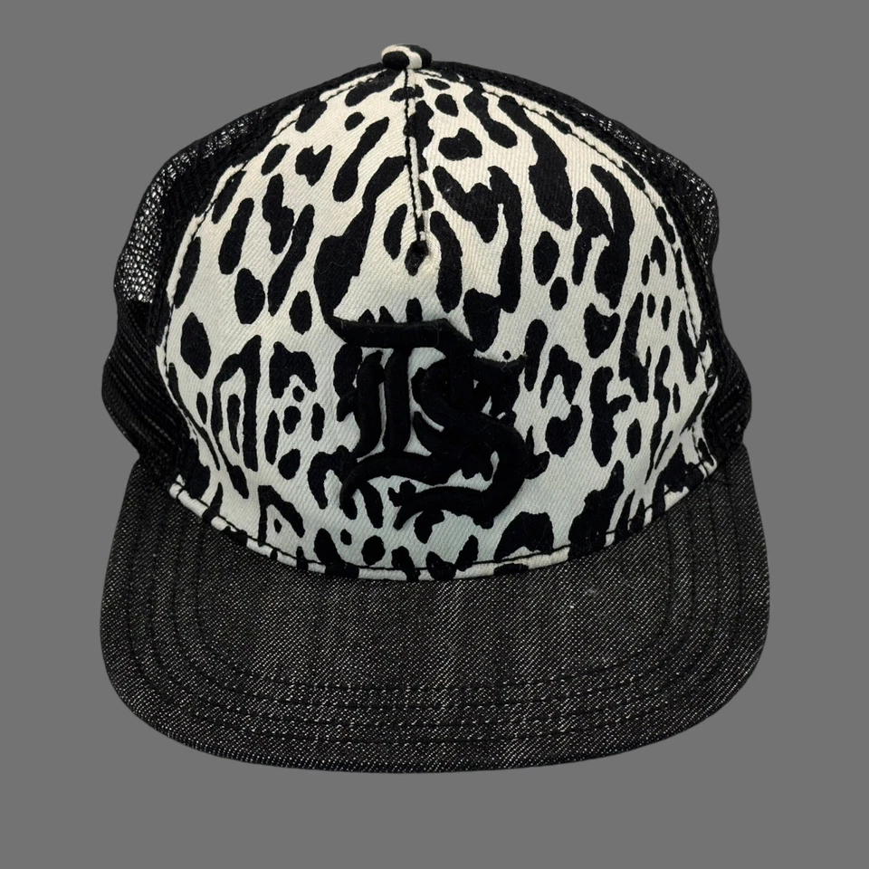 Raro Ralph Lauren Denim & Supply Estampado de Leopardo DS Bordado Camionero Malla Sombrero Foto 4 de 4