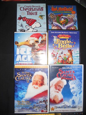 Bundle 6-Christmas DVDs ''Santa Clause'' 2 & 3, ''Ice Age-Christmas Special'' Plus-3
