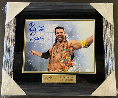 RAZOR RAMON SCOTT HALL SIGNED & FRAMED CUSTOM PIECE 21X18 JSA ...