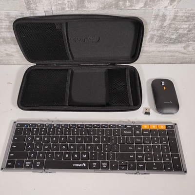 ProtoArc Foldable Keyboard and Mouse, XKM01 True Full-Size Folding Keyboard