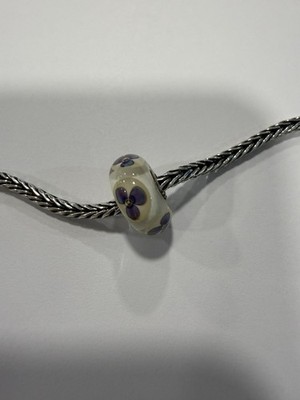 Original Trollbeads Elfenbein Veilchen TGLBE-10168