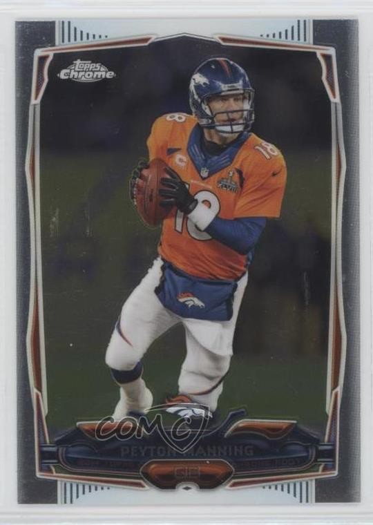 2014 Topps Chrome Peyton Manning (Orange Jersey) #42 HOF fm0