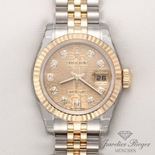 Ungetragen Rolex Lady Datejust 179173 2011 Stahl Gelbgold 750 Diamant Automatik