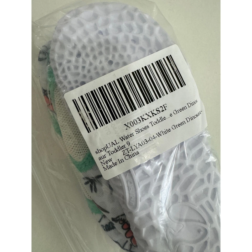 Nuevo sin etiquetas Zapatos de agua verdes dinosaurio 9 para niños pequeños niños niñas Foto 4 de 4