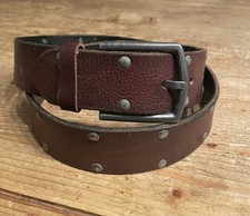 Vintage Handmade Leder Gürtel  Belt Cowboys Westen 95 Distressed Used Look