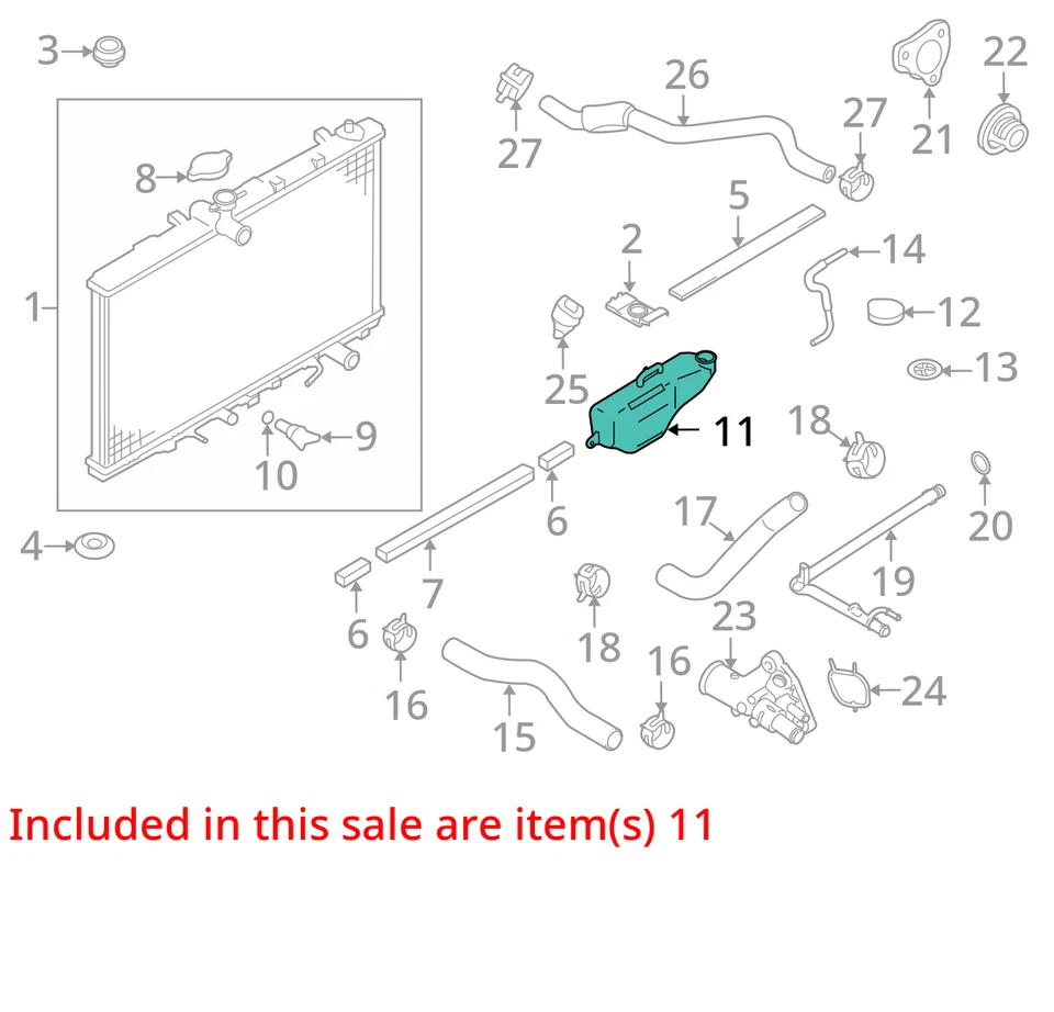 2011 Suzuki Kizashi Coolant Overflow Bottle OEM 159K Miles - LKQ430916158 - Image 4 of 4