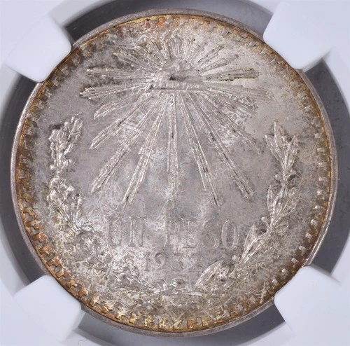 1932 M Mexico Silver Peso - NGC MS66