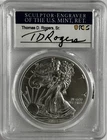2021 SILVER EAGLE PCGS MS70 FDOI Thomas.D. ROGERS SIGNED TYPE 1