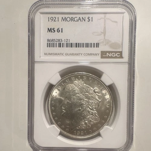 1921 Morgan Silver Dollar NGC MS 61