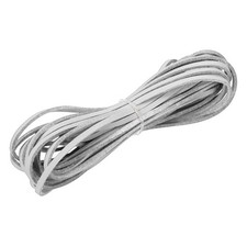 3 mm x 5.5 Yd Leather String Flat Leather Cord Silver