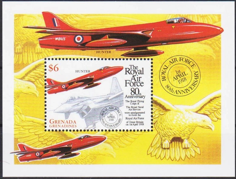 Grenada Grenadines 1998 #2064-65 MNH Royal Air Force 80th/Aviation/Planes/RAF