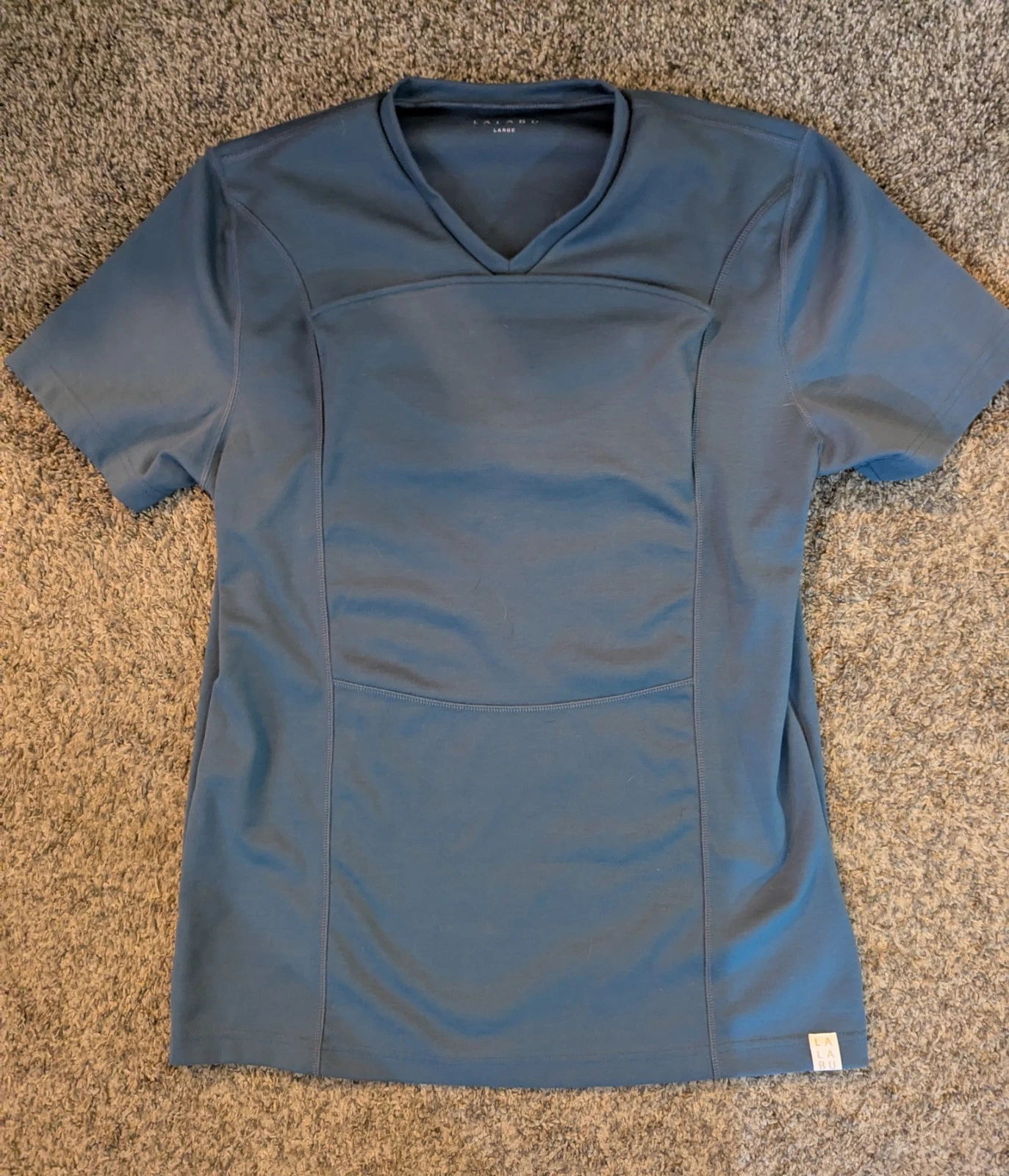 Lalabu Womens Large Blue Baby Carrier T-shirt