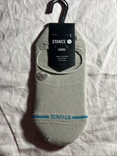 Stance L 9-12 Men's Icon No Show Height Socks Casual String Grey NWT