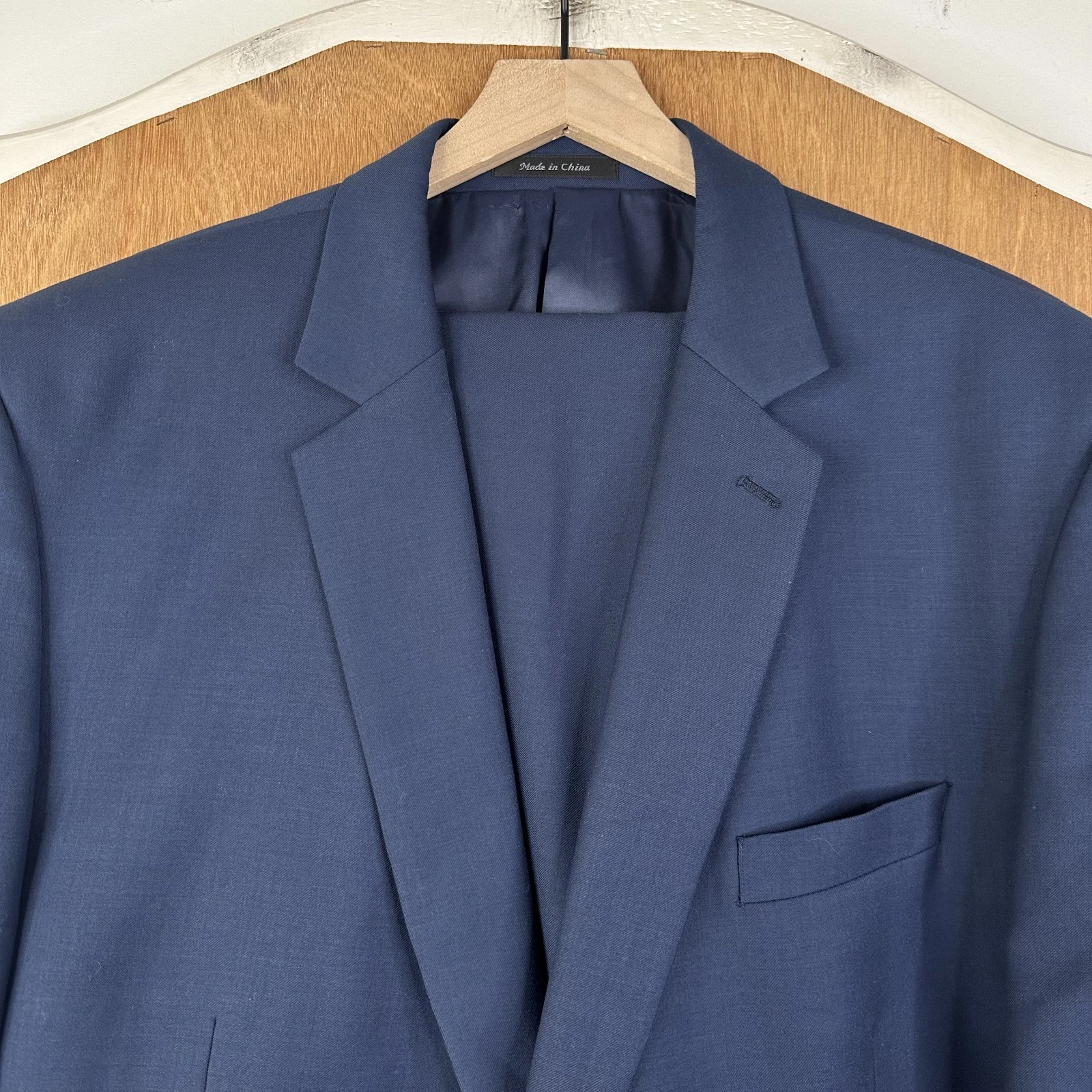 Michael Kors Suit Mens 50R Navy Blue Sport Fabric Pants 38x30 Flat Front Solid