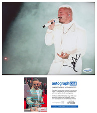 J Balvin Signed Autograoged LA CANCION 8x10 Photo EXACT Proof ACOA Oasis
