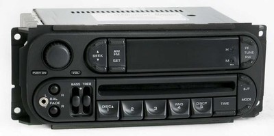 300M Chrysler 2003 RBK AM FM Radio CD Player w Aux Input P05091506AE Slider Ver