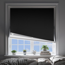 Blackout Blinds No Drill, 42" x 60" Cut to Size Blackout Window Cover, Portable