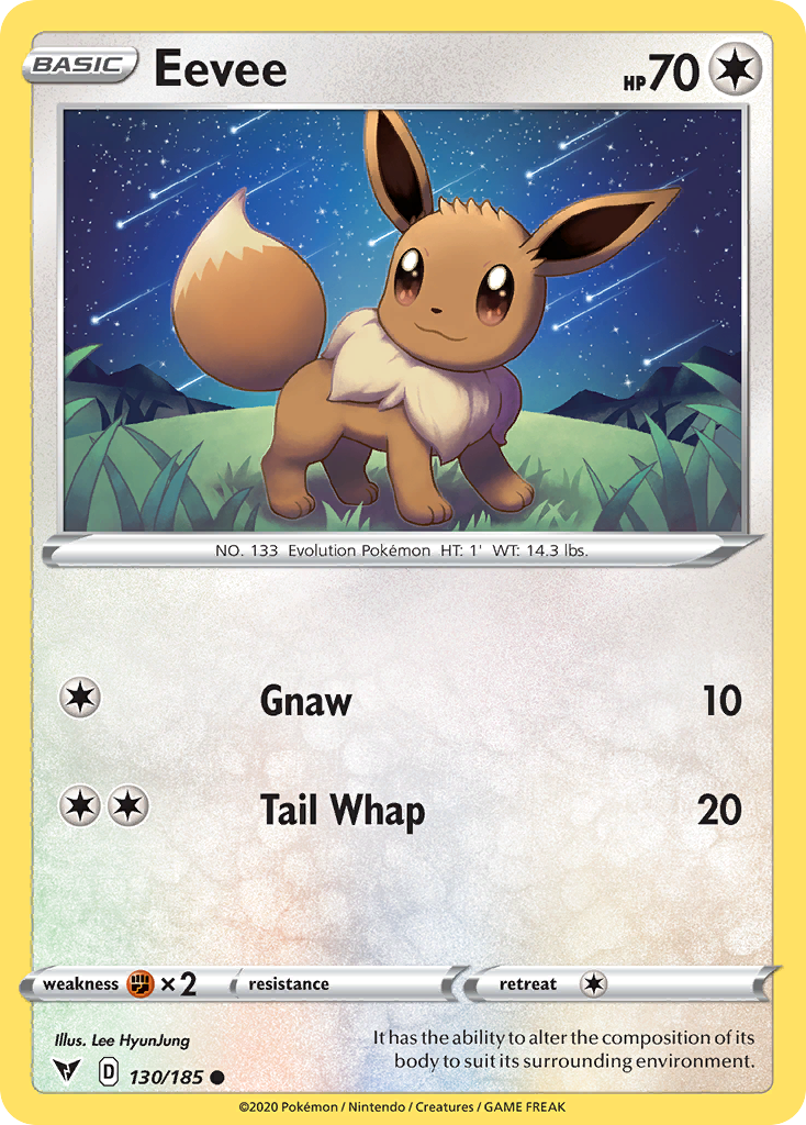 Eevee 130/185 C Vivid Voltage Pokemon NM/M | eBay