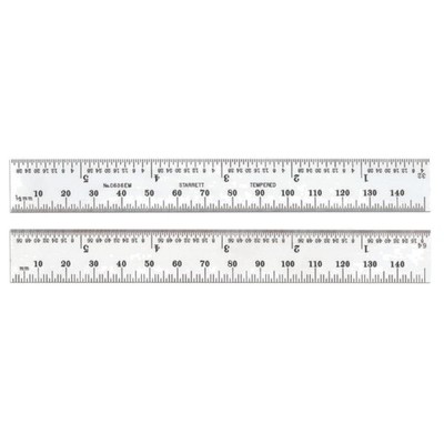 Spring-Tempered Steel Rule, 1.2mm Thick, 36 Graduations