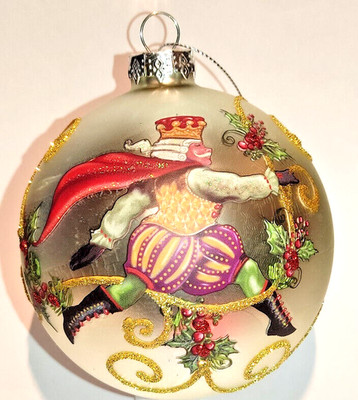 MARK ROBERTS ''Weihnachtskugel-Glas champagner Ø 10 cm Nostalgie Nr. 10 Edelmann
