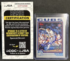 2004 Topps #123 Kerry Wood IP Auto JSA Authentic