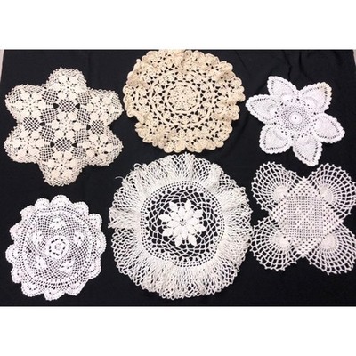 Vintage Handmade Doille Lot of 6