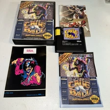 SEGA GENESIS GAME CRUE BALL - GAME - CASE - INSTRUCTION MANUAL & STICKER