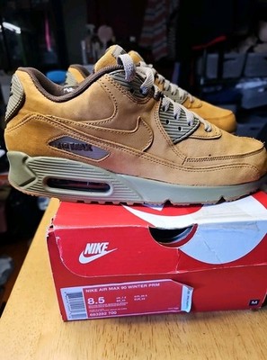 Mens 8.5 Nike Air Max 90 Winter Premium Wheat Mens Shoes 683282-700