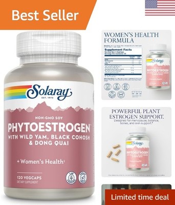 Menopause Supplements with Wild Yam & Black Cohosh    PhytoEstrogens 120 VegCaps