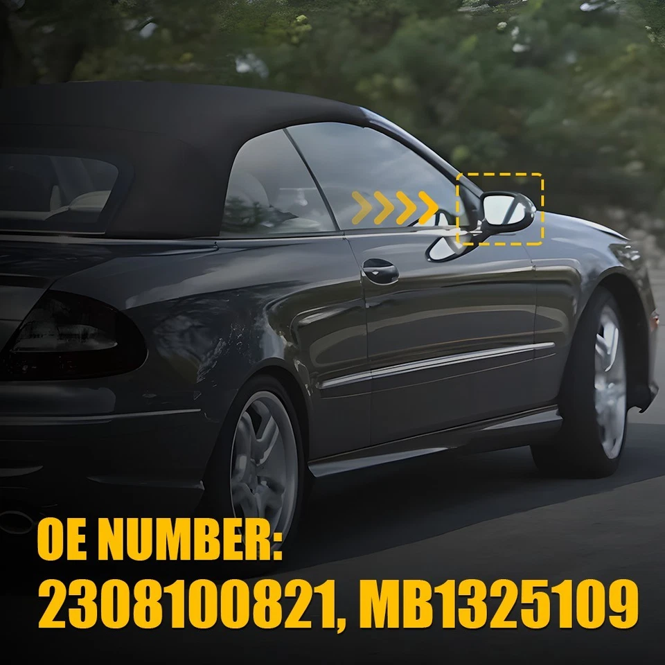 Espejo retrovisor lateral de pasajero de vidrio para Mercedes-Benz CLK320 CLK430 SL500 SLK320 1~10X Foto 2 de 4