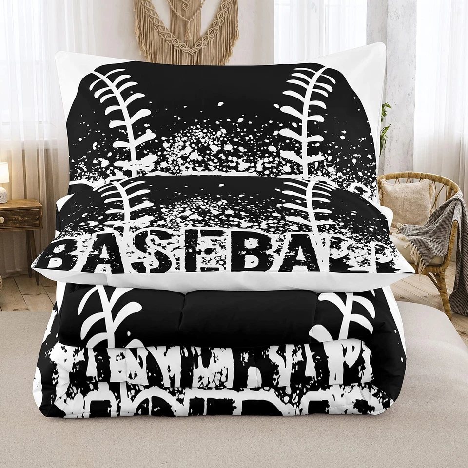 Teen Boys Bedding Set Queen Size,Sports Bedding Set for Boys Kids,Boys Baseba... - Image 3 of 4