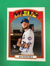 2021 TOPPS HERITAGE ALI SANCHEZ METS RC ON CARD AUTO