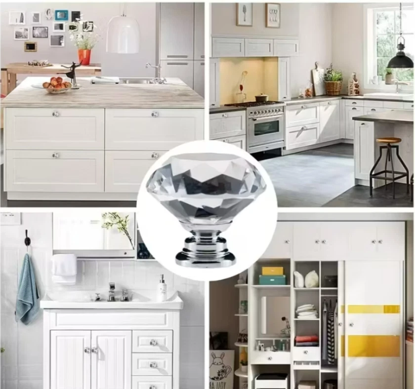 2-20PCS Door Knobs Cabinet Handles Cupboard Drawer Kitchen Stainless Steel DIY - Image 3 of 4