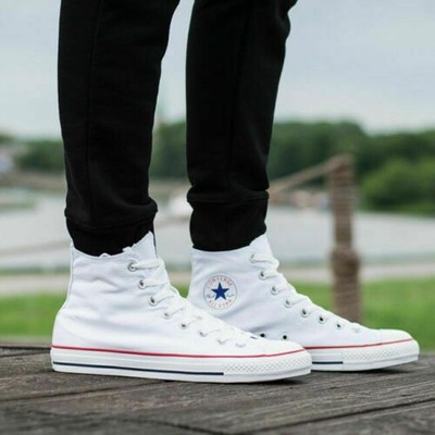 Converse Unisex All Star Optical High Top White Sneakers Zapatillas Altas  M7650 22859282567 | eBay